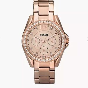 Riley Multifunction Rose Gold-Tone Stainless Steel Watch